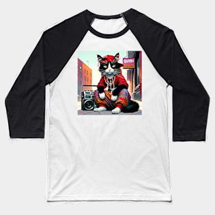 retro cat Baseball T-Shirt